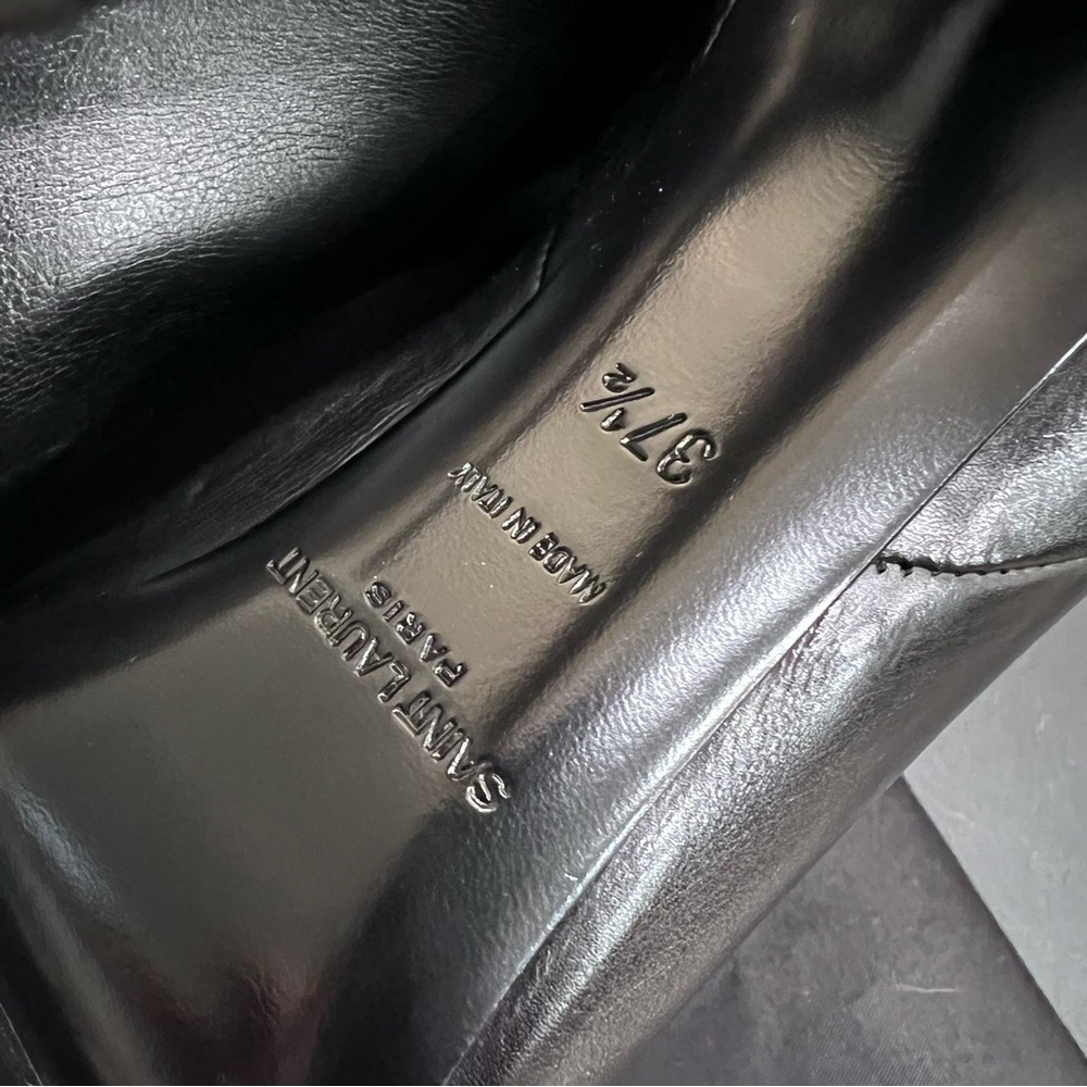 YSL Saint Laurent Over the Knee Boots Black - Picture 11 of 16